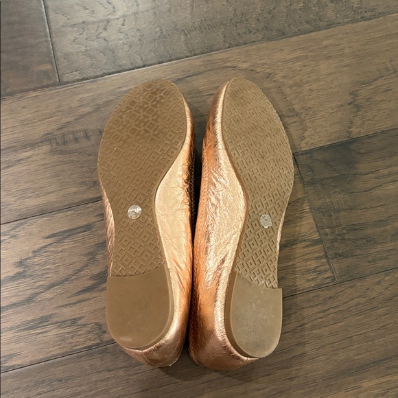 Tory Burch Rose Gold Reva Ballet Flat Sz 7.5 - Picture 7 of 8